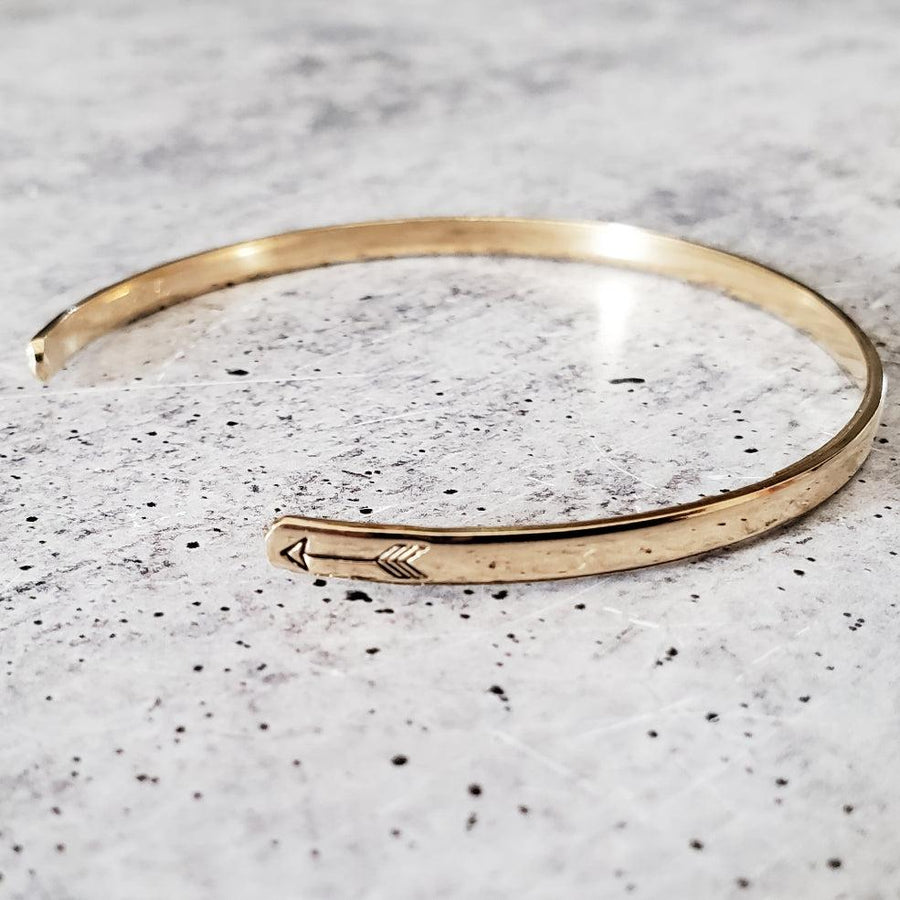 Bohemian Arrow Skinny Cuff Bracelet Salt and Sparkle