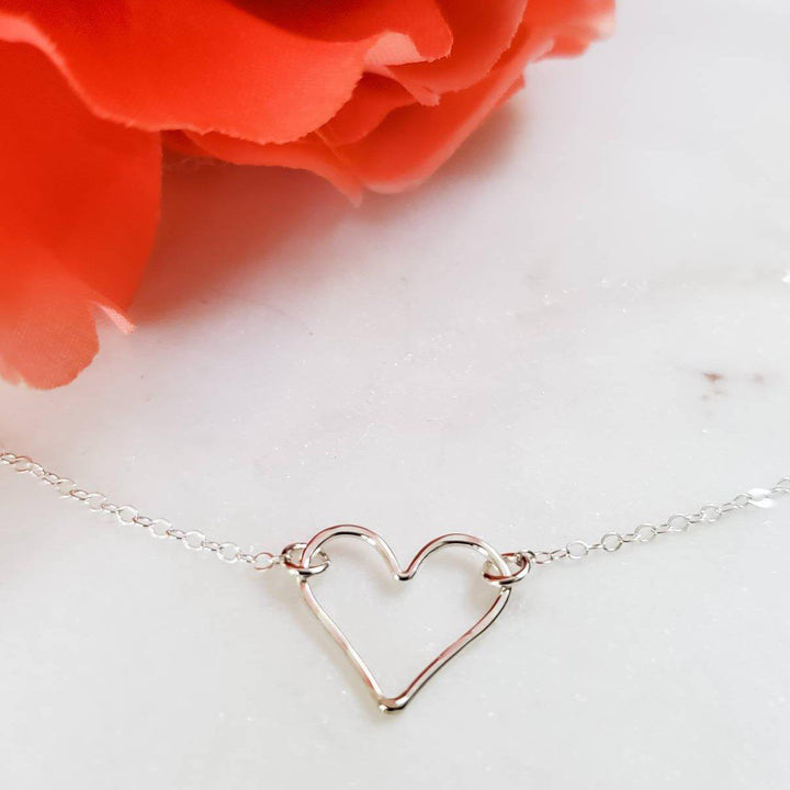 Bridesmaid Proposal Floating Heart Necklace Salt and Sparkle