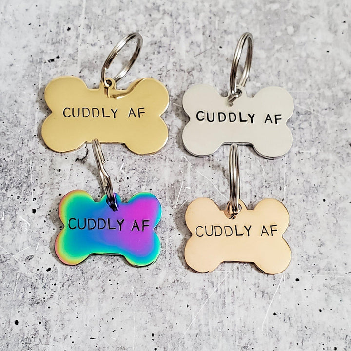 CAN'T HOLD MY LICKER Bone-Shaped Pet Tag Salt and Sparkle
