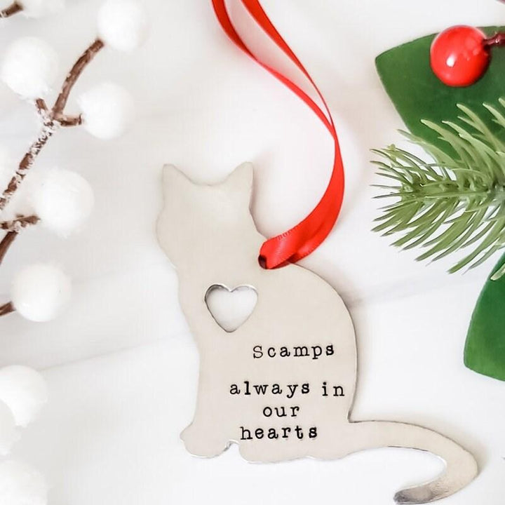 Cat Memorial Christmas Ornament Salt and Sparkle