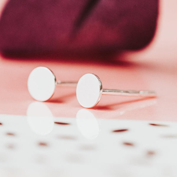 Classic Circle Studs Salt and Sparkle