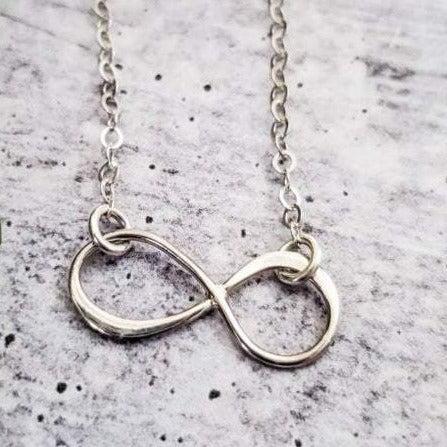 Classic Infinity Necklace Salt and Sparkle