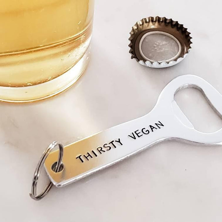 Coordinates Personalized Beer Bottle Opener Keychain Salt and Sparkle