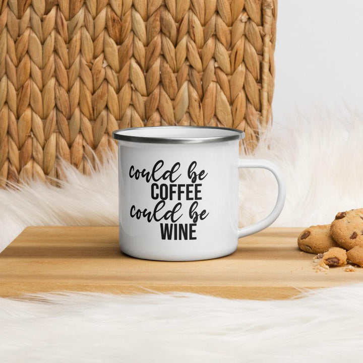 Could Be Coffee Could be Wine Double Sided Camper Cup Salt and Sparkle