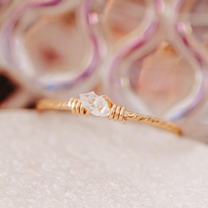 Dainty Crystal Ring Salt and Sparkle