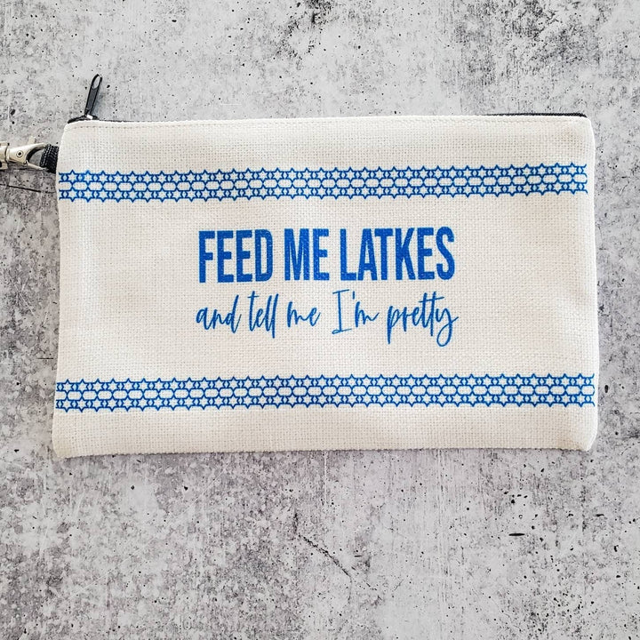 Feed Me Latkes and Tell Me I'm Pretty Wallet Wristlet Salt and Sparkle