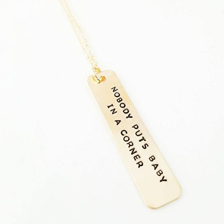 Feminist Vertical Bar Necklace Salt and Sparkle