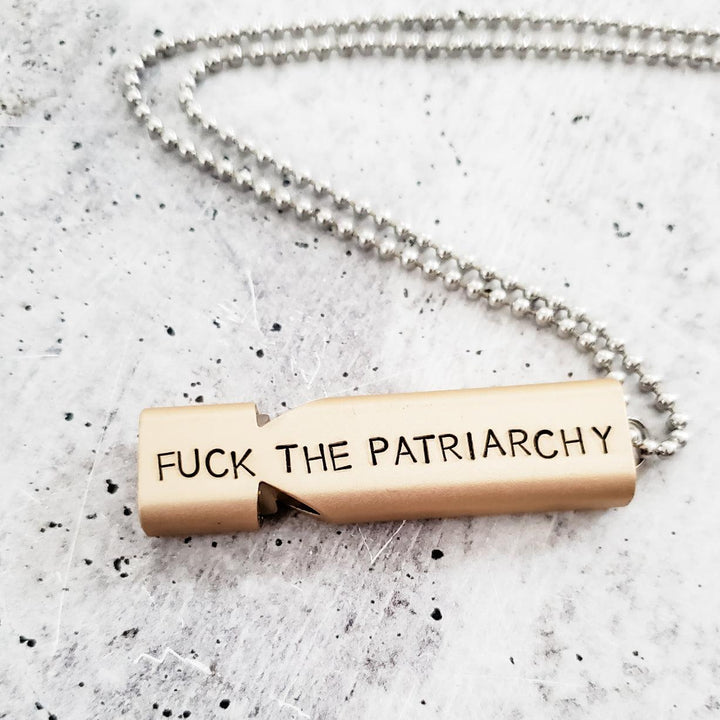 Fuck the Patriarchy Rape Whistle Salt and Sparkle