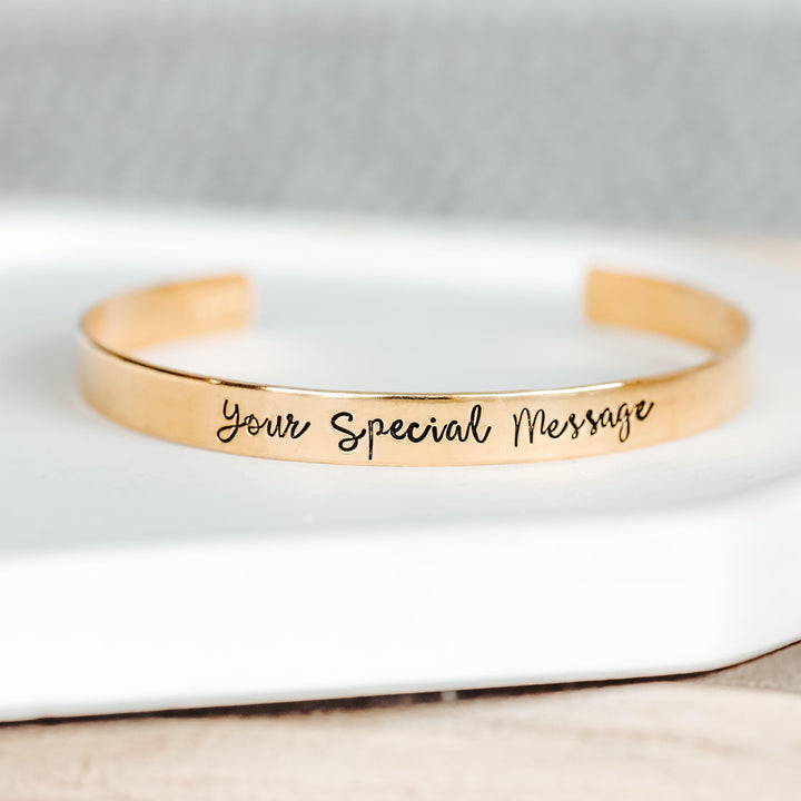 I AM ENOUGH Stacking Cuff Bracelet Salt and Sparkle