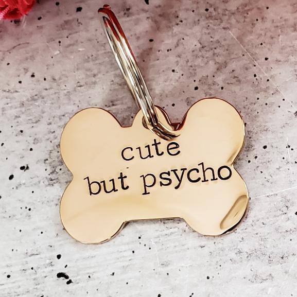 MOVE BITCH GET OUT THE WAY Bone-Shaped Pet Tag Salt and Sparkle