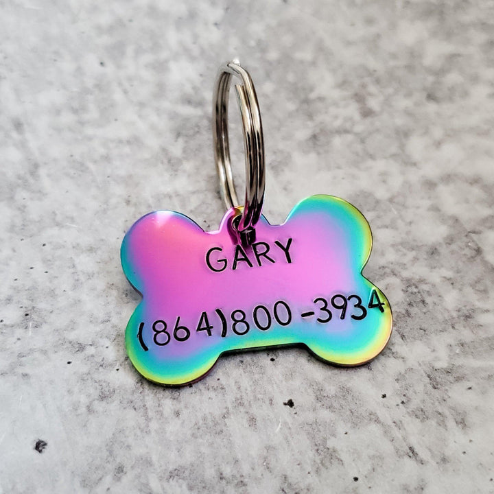 MOVE BITCH GET OUT THE WAY Bone-Shaped Pet Tag Salt and Sparkle