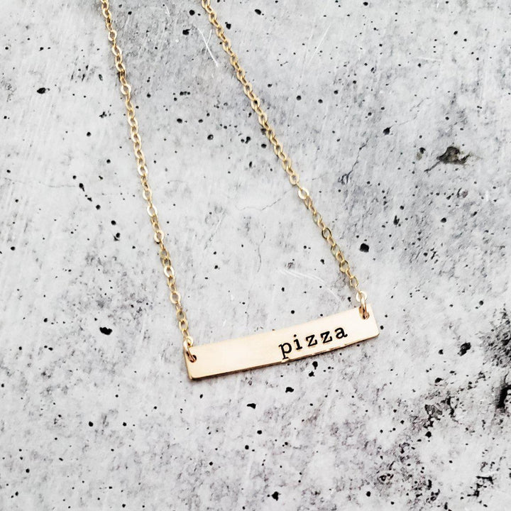 PIZZA Classic Bar Necklace Salt and Sparkle