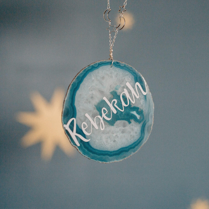 Personalized Baby Name Agate Nursery Decor Salt and Sparkle