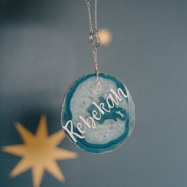 Personalized Baby Name Agate Nursery Decor Salt and Sparkle