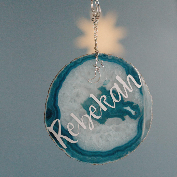 Personalized Baby Name Agate Nursery Decor Salt and Sparkle