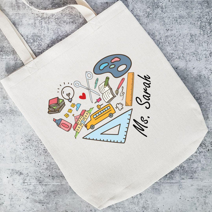 Teacher Tote Bag - Preschool Teacher Appreciation Gift - Student Teacher Gift - Personalized Teacher Appreciation Gift Bag - End of Year