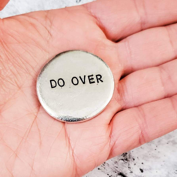 Personalized Worry Stone Good Luck Charm Salt and Sparkle