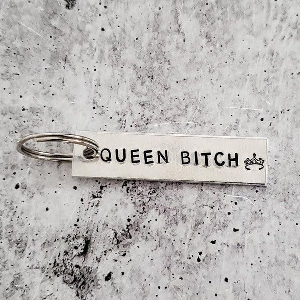 QUEEN BITCH Bar Keychain Salt and Sparkle