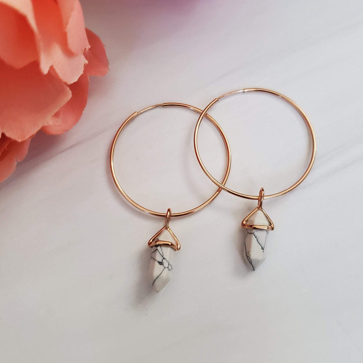 Rose Gold Petite Spikes Endless Hoop Earrings Salt and Sparkle