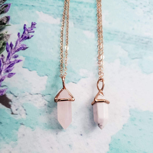 Rose Gold Tiny Spike Necklace Salt and Sparkle