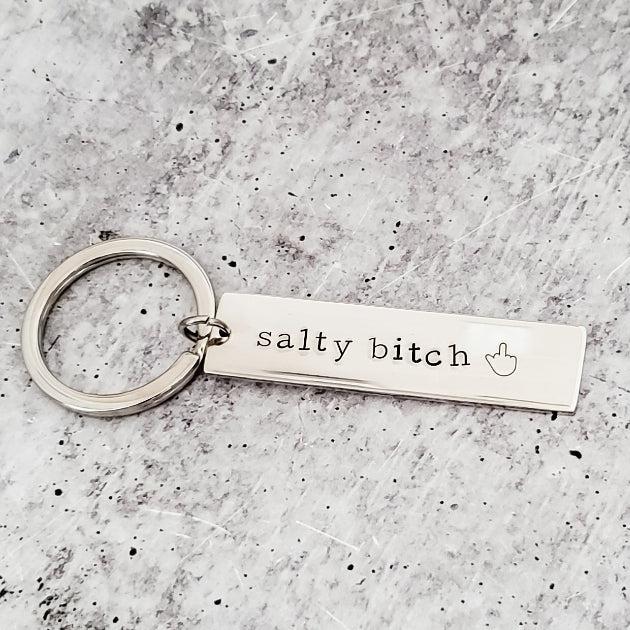 SALTY BITCH Bar Keychain Salt and Sparkle