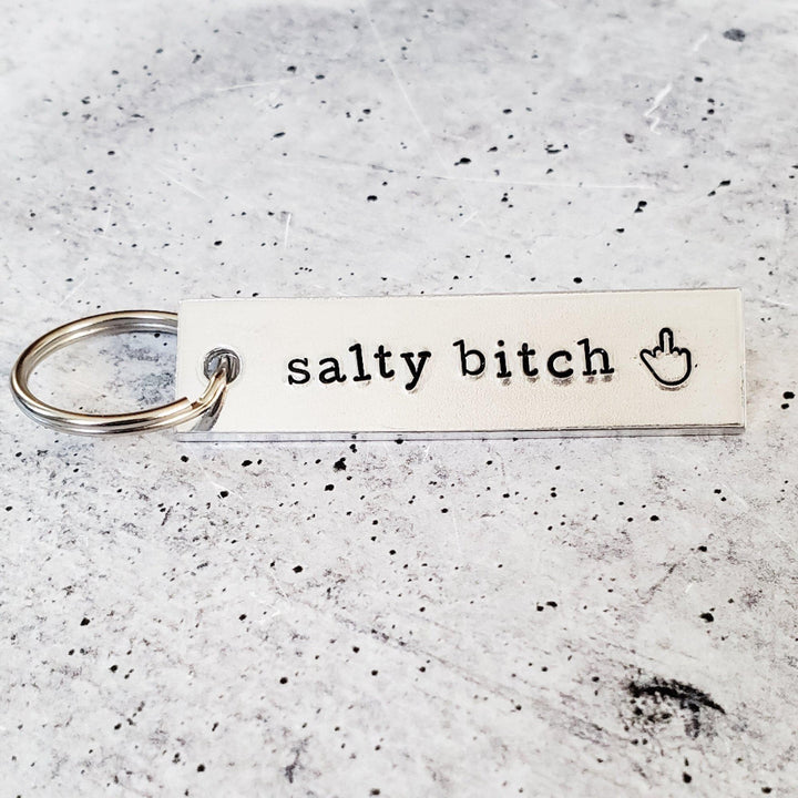 SALTY BITCH Bar Keychain Salt and Sparkle