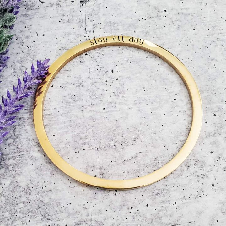 SLAY ALL DAY Stacking Bangle Bracelet Salt and Sparkle