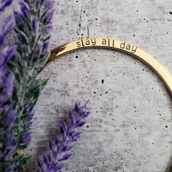 SLAY ALL DAY Stacking Bangle Bracelet Salt and Sparkle