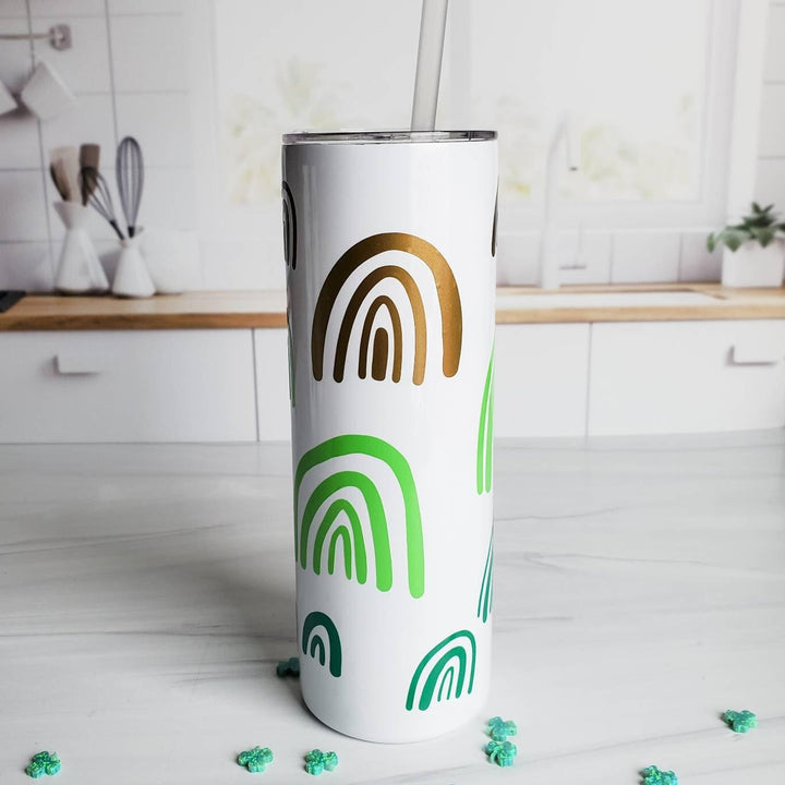 St. Patrick's Day Green Ombre Tumbler Salt and Sparkle