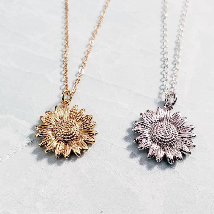 Sunflower Necklace Salt and Sparkle