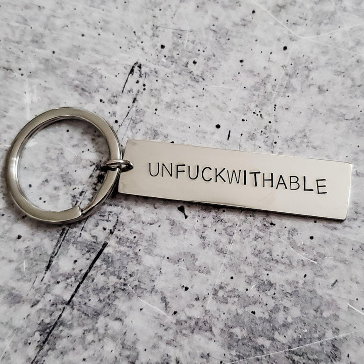 UNFUCKWITHABLE Bar Keychain Salt and Sparkle