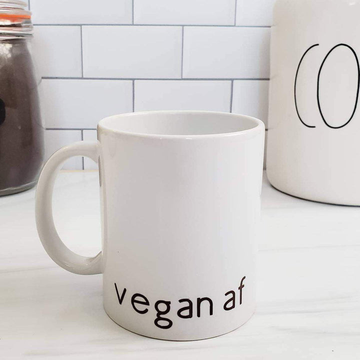 VEGAN AF Ceramic Coffee Mug Salt and Sparkle