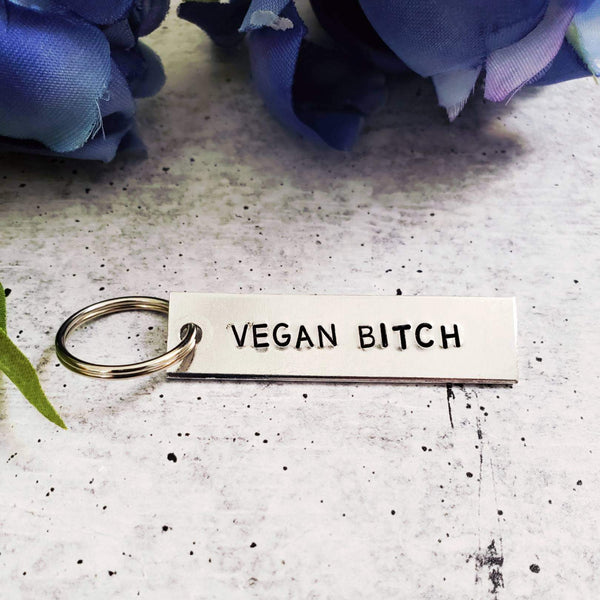 VEGAN BITCH Bar Keychain Salt and Sparkle