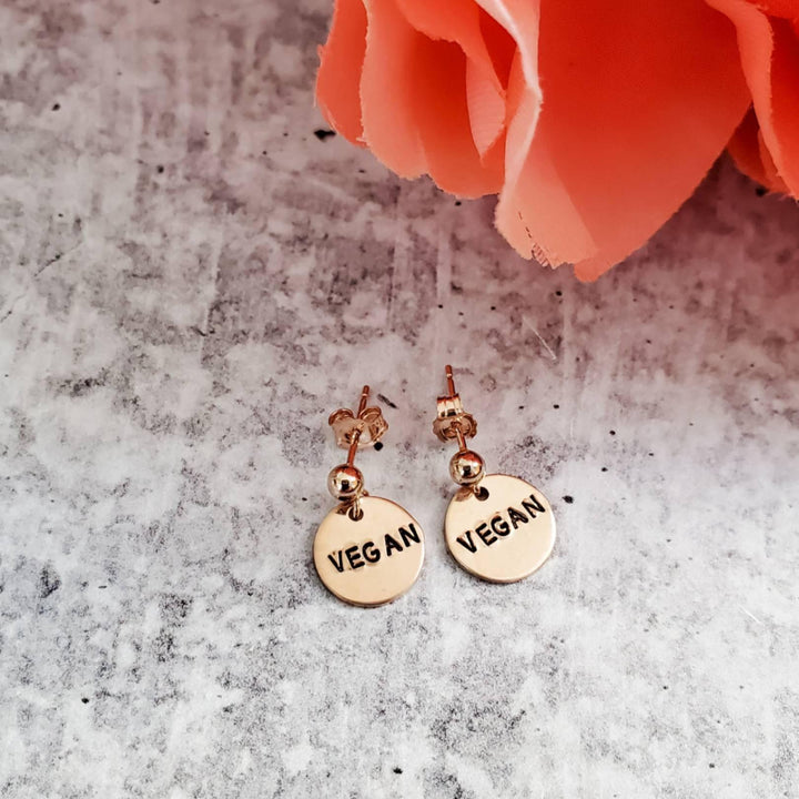 VEGAN Stud Earrings Salt and Sparkle