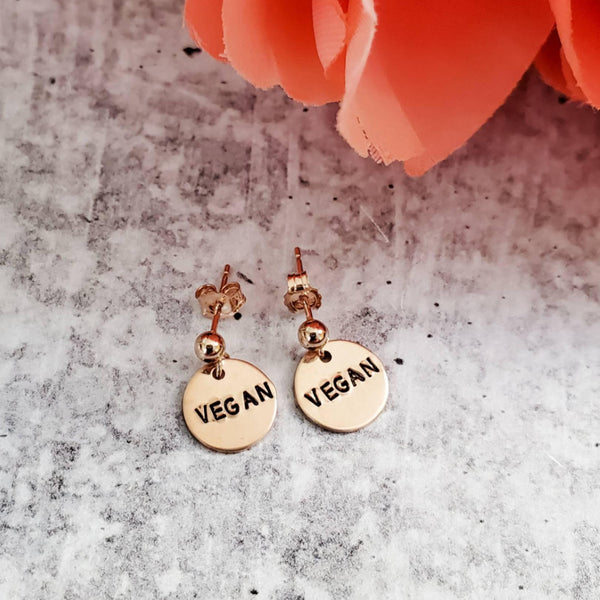 VEGAN Stud Earrings Salt and Sparkle