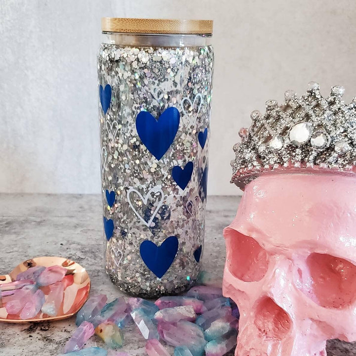 Valentine's Day Heart Snowglobe Glass Salt and Sparkle