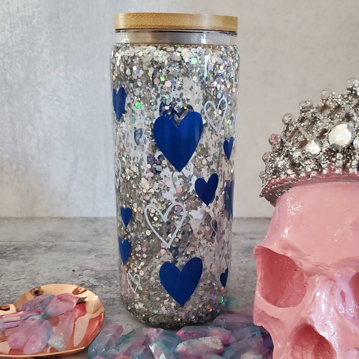 Valentine's Day Heart Snowglobe Glass Salt and Sparkle