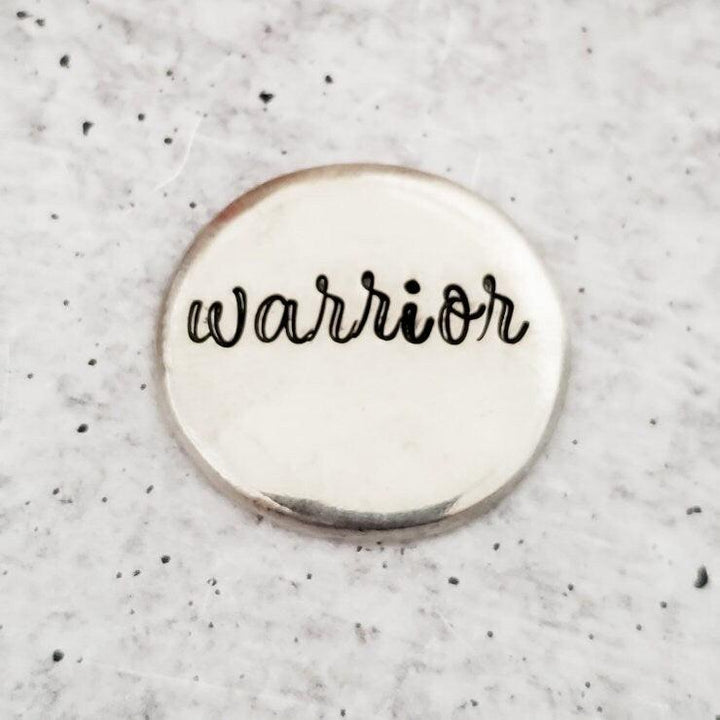 WARRIOR Inspirational Pocket Stone Salt and Sparkle