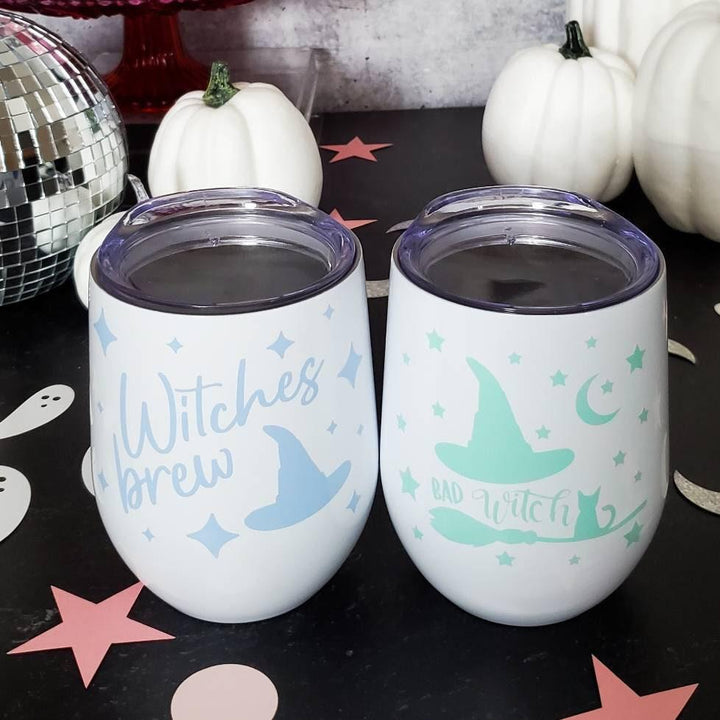 Witches Brew Pastel Halloween Wine Tumbler Salt and Sparkle