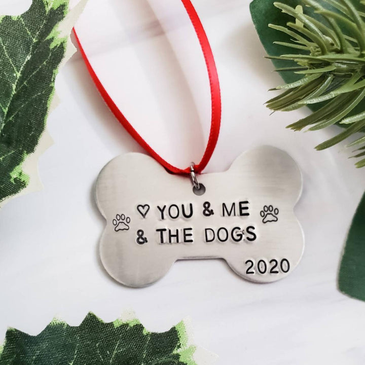 You & Me & The Dog Christmas Ornament Salt and Sparkle