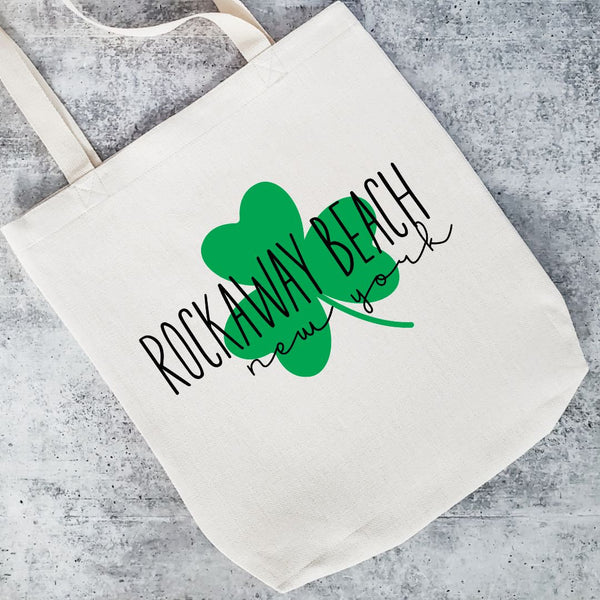 Custom St. Patrick's Day Shamrock Tote Bag - Irish Pride Grocery Bag Salt and Sparkle