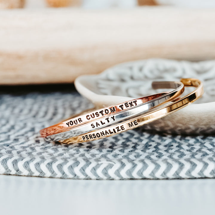 Masada Shall Not Fall Again Adjustable Skinny Cuff Bracelet | Dainty Jewish Jewelry Salt and Sparkle